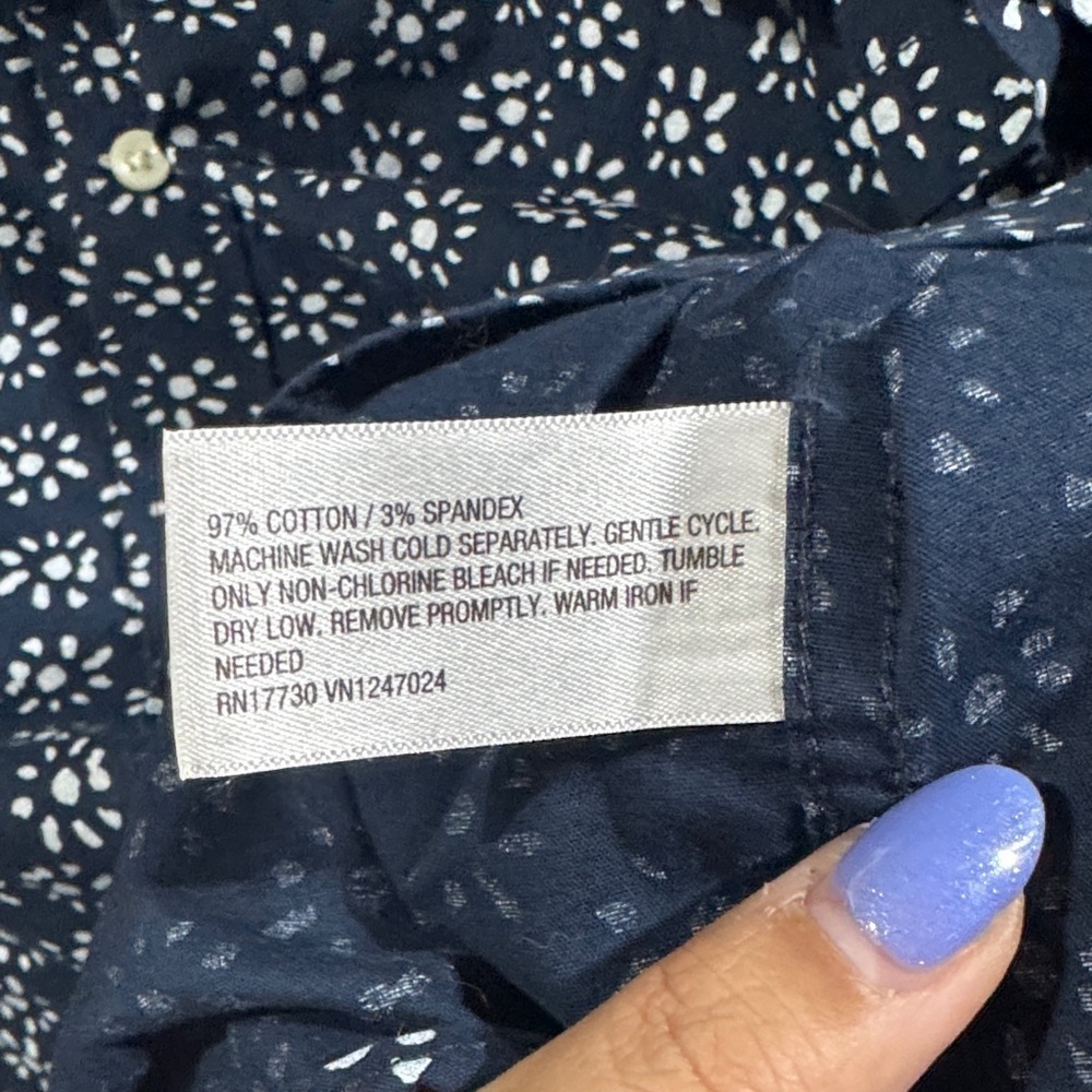 Size XXL Men’s Goodfellow & Co Dark Blue Patterned Shirt - Picture 6 of 6